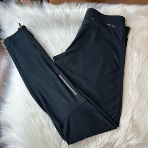 Nike Black Tech 2 Running Long Tights Leggings Size Small